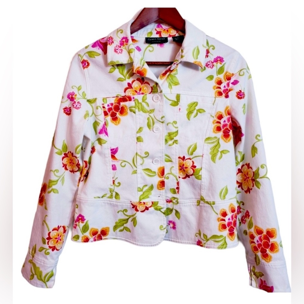 Vintage Lemon Grass Studio Floral Jacket Medium